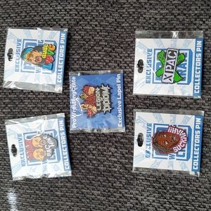 Lot of 5 Pro Wrestling Crate enamel pins - Dude Love, Legion of Doom & more